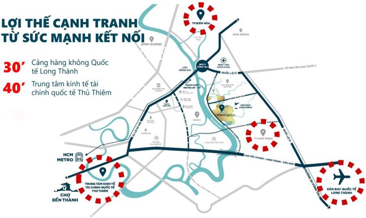 Vị trí dự án Aqua City Novaland